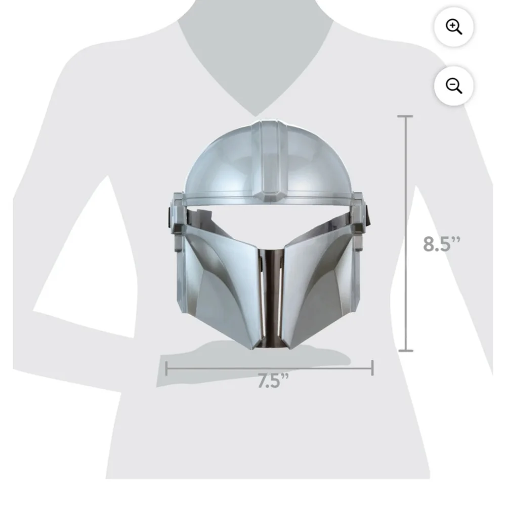 NEW Hasbro Mandalorian Mask & Gauntlet One Size Silver Blue
